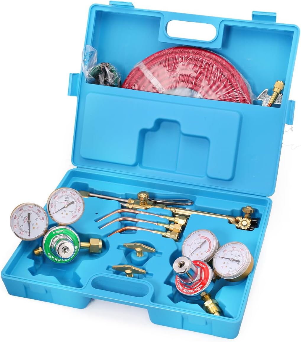 Portable Oxygen Acetylene Welder Set with Nozzles and Case