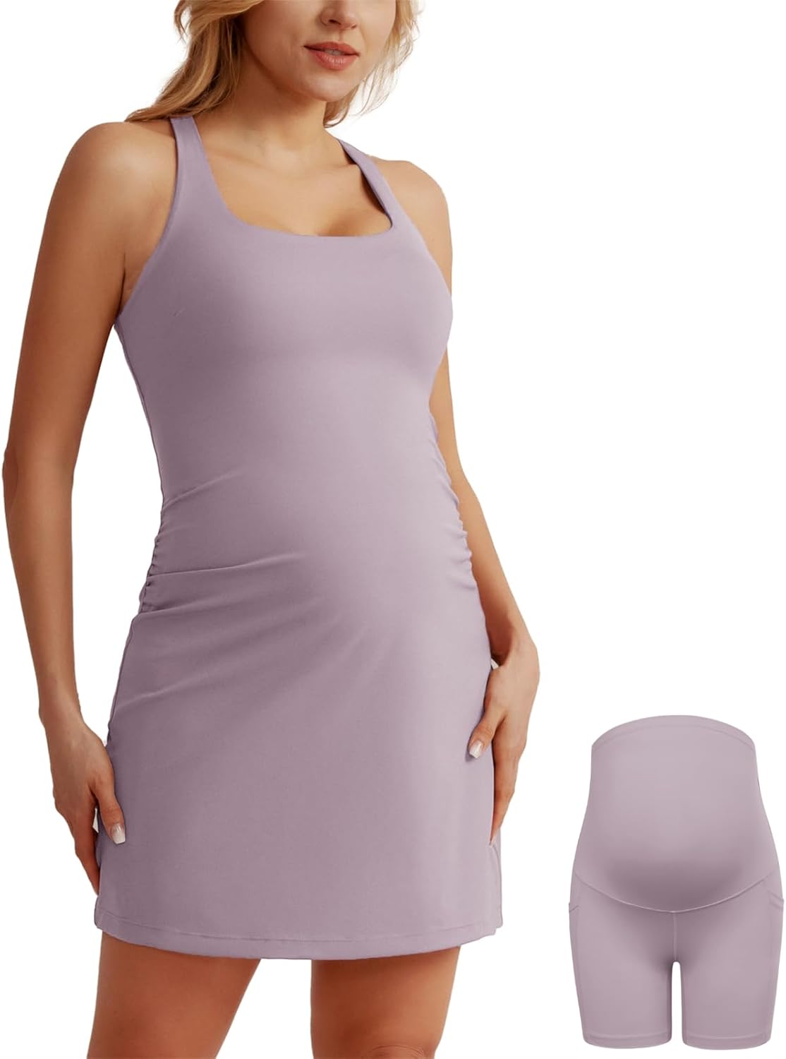 Maacie Maternity Tennis Dress with Built-in Bra and Shorts