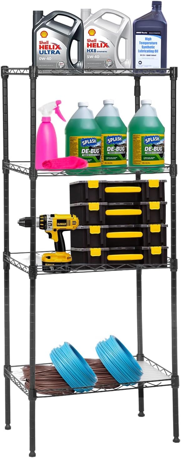 4-Tier Wire Shelf by PayLessHere - Heavy-Duty Storage Solution