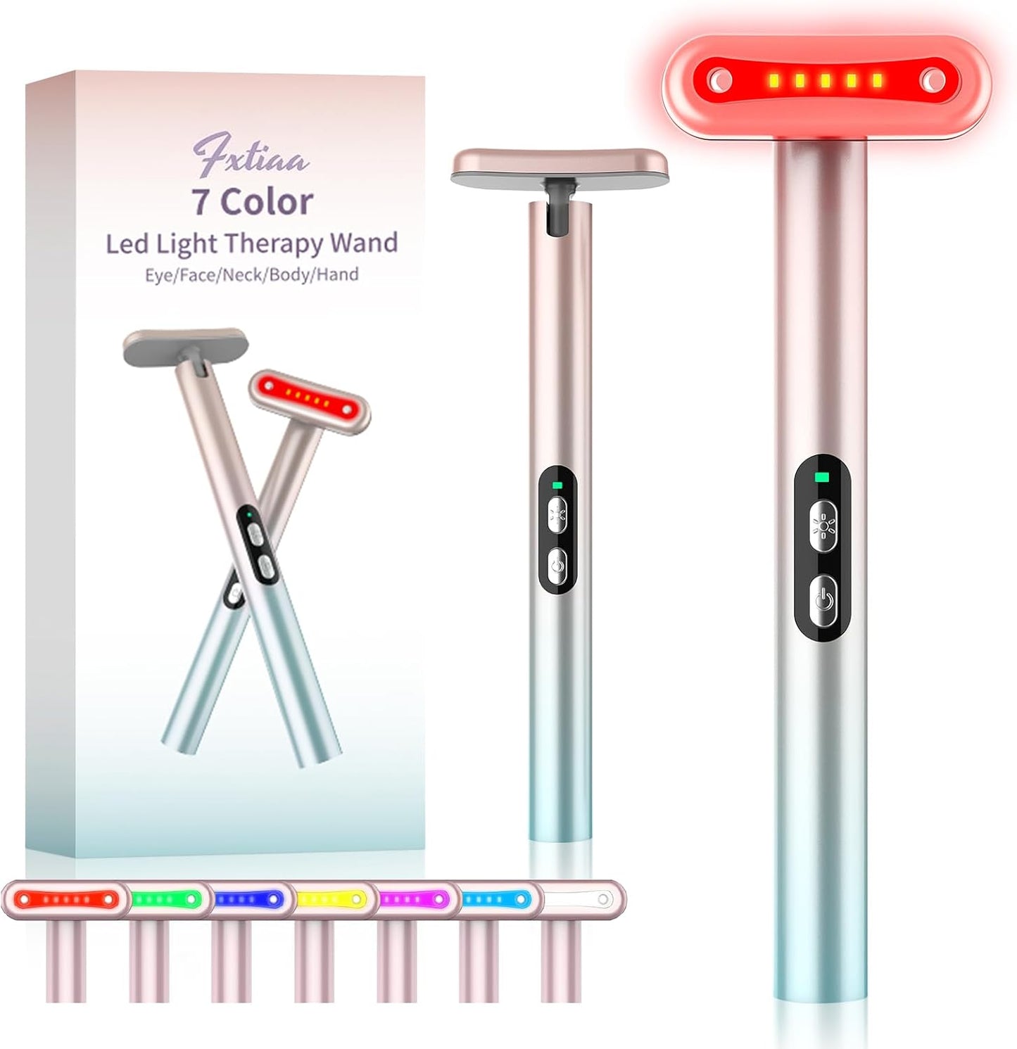7 in 1 LED Light Therapy Facial Wand for Skin Rejuvenation