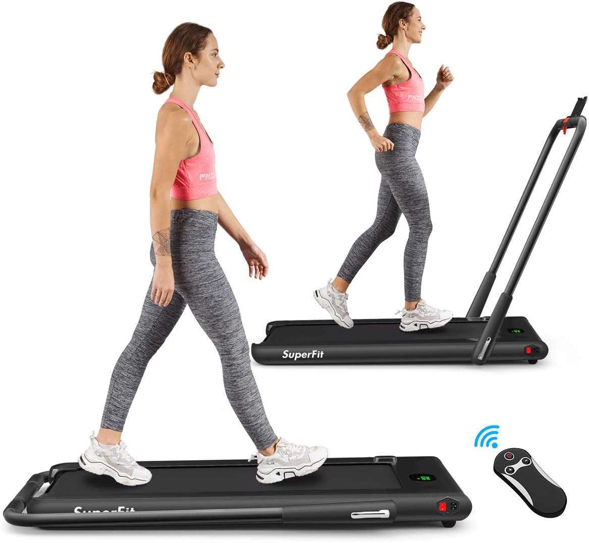 Goplus 2 in 1 Folding Treadmill for Home & Office Use