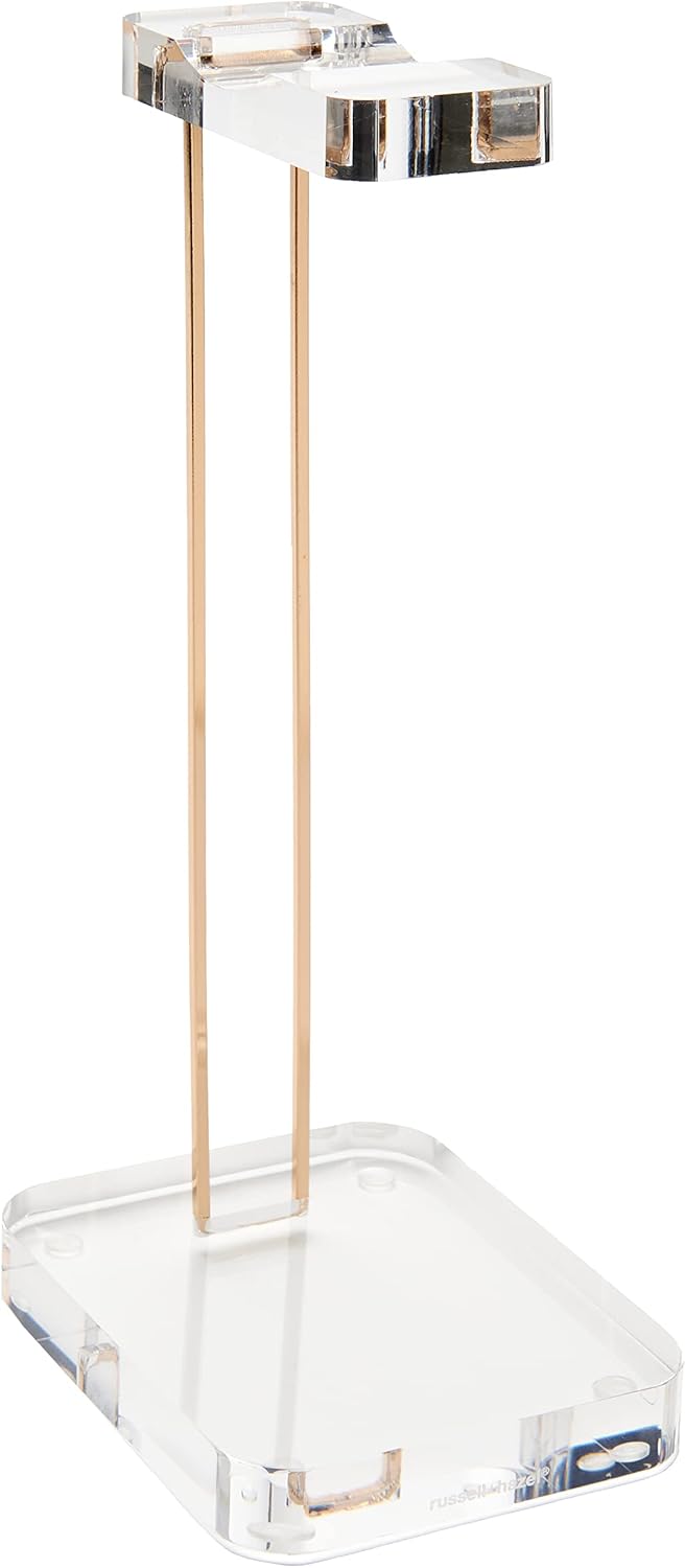 Clear Acrylic Headphones Stand - Gold Hardware