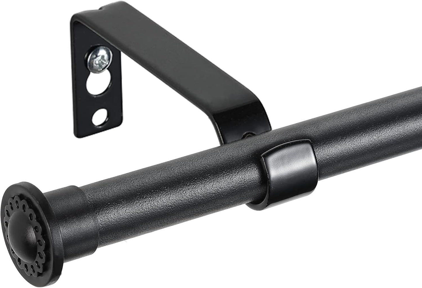 YeYeBest 28-48 Small Window Curtain Rod Set - Modern Simplicity Style - Heavy Duty Black