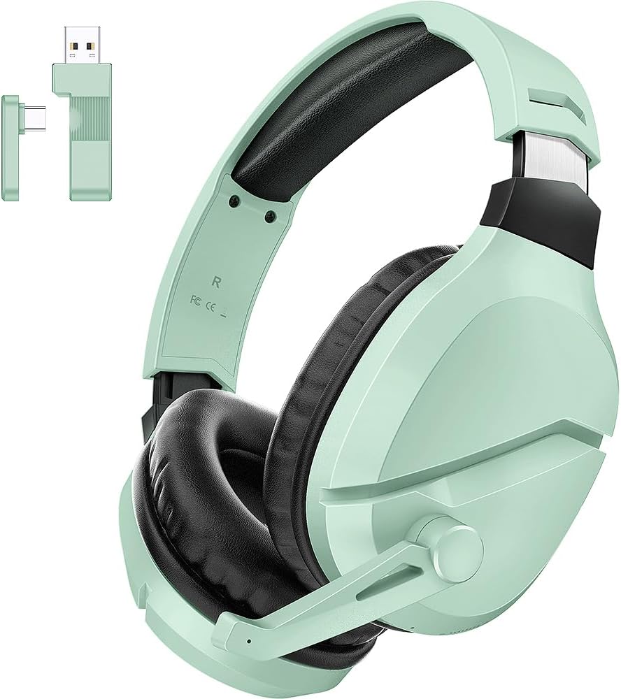 Wireless Gaming Headset with Noise Canceling Microphone for PS5 & PC