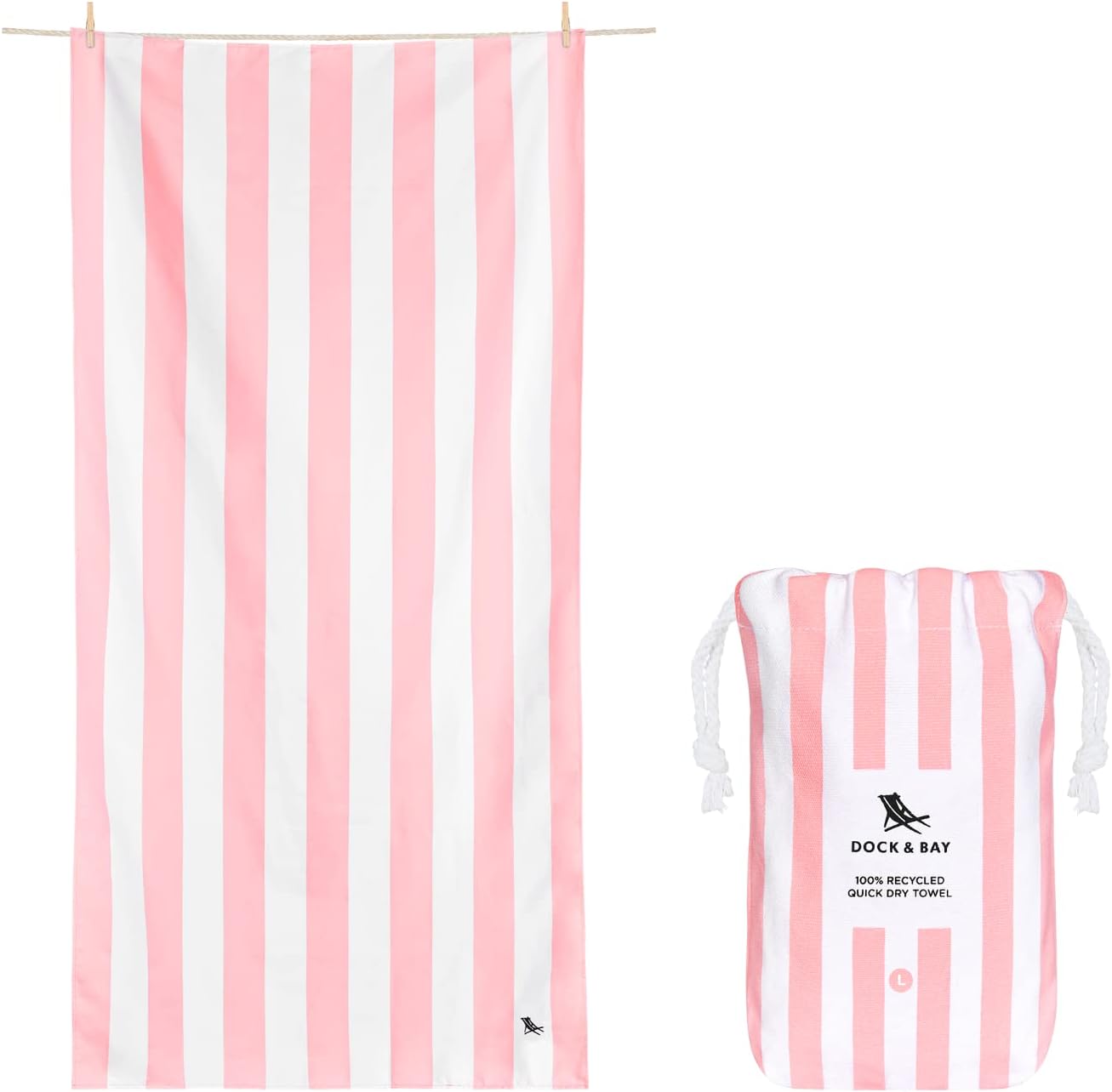 Dock & Bay Beach Towel - Quick Dry, Sand Free, Eco-Friendly