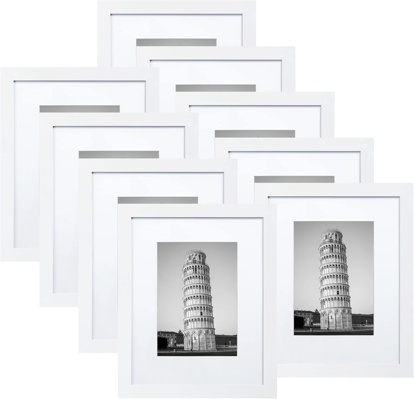 Wiscet Picture Frame Set of 9, Classic 11x14 or 8x10 Frames