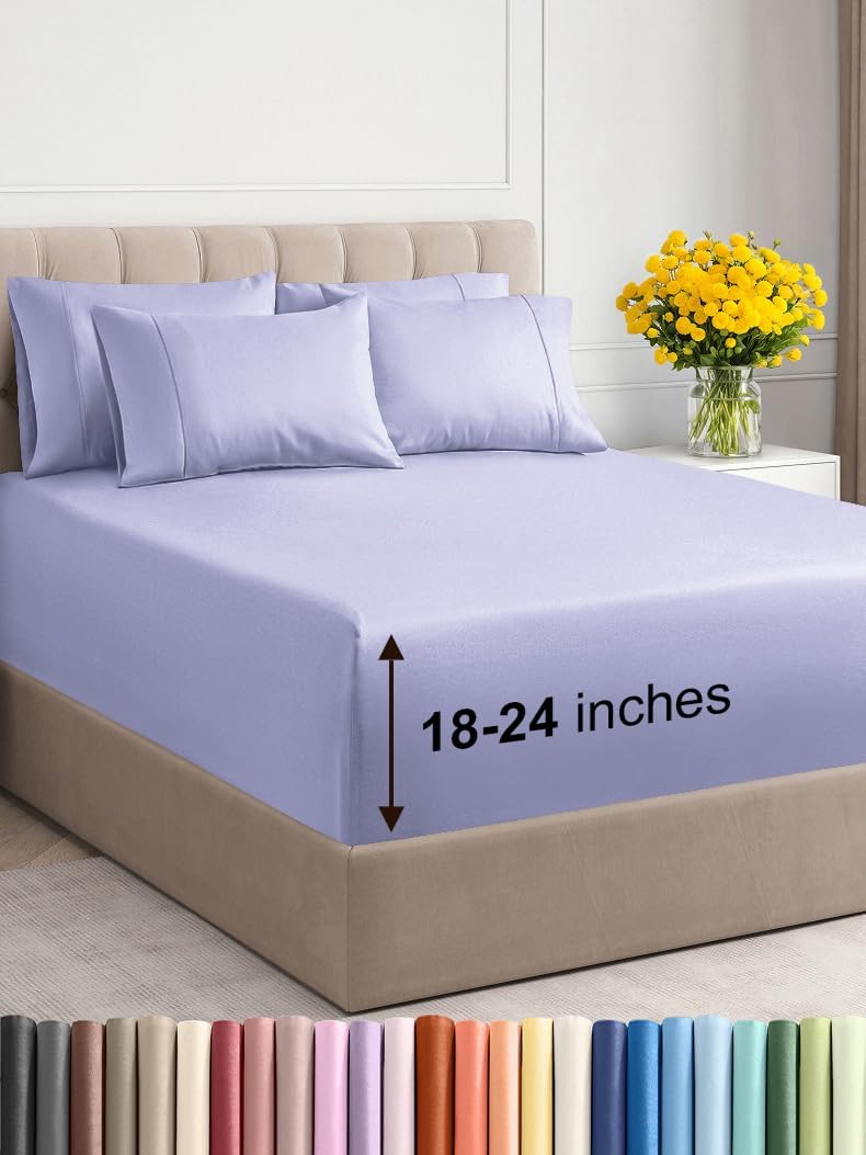 Extra Deep Cal King Sheet Set - 6 Piece Breathable Sheets