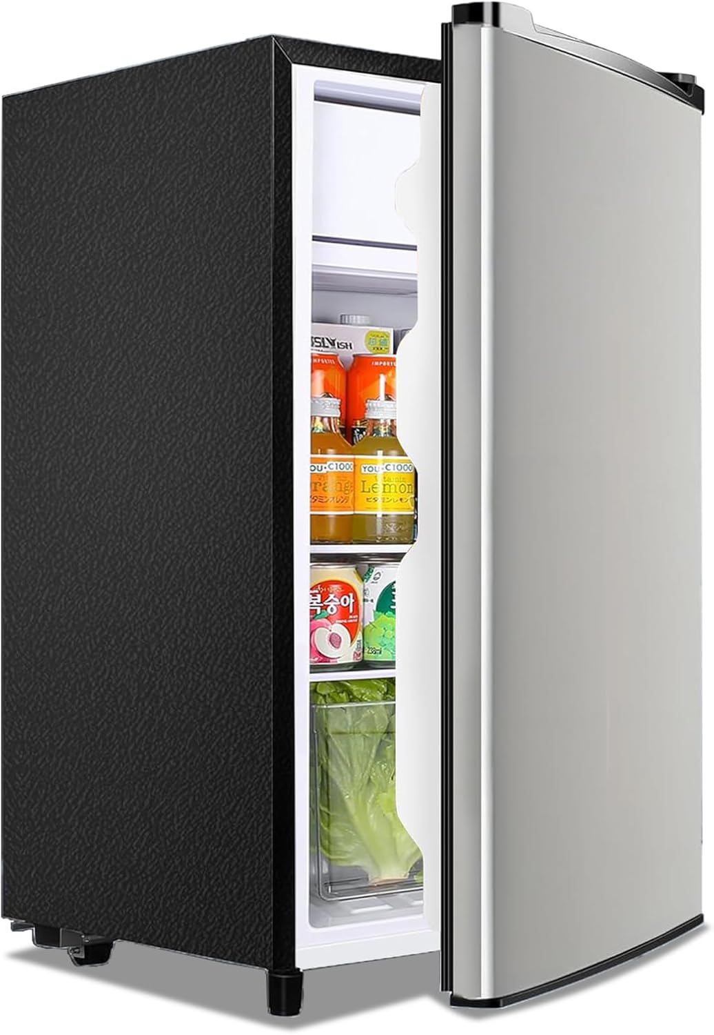 WANAI Compact Refrigerator with Freezer for Bedroom and Office