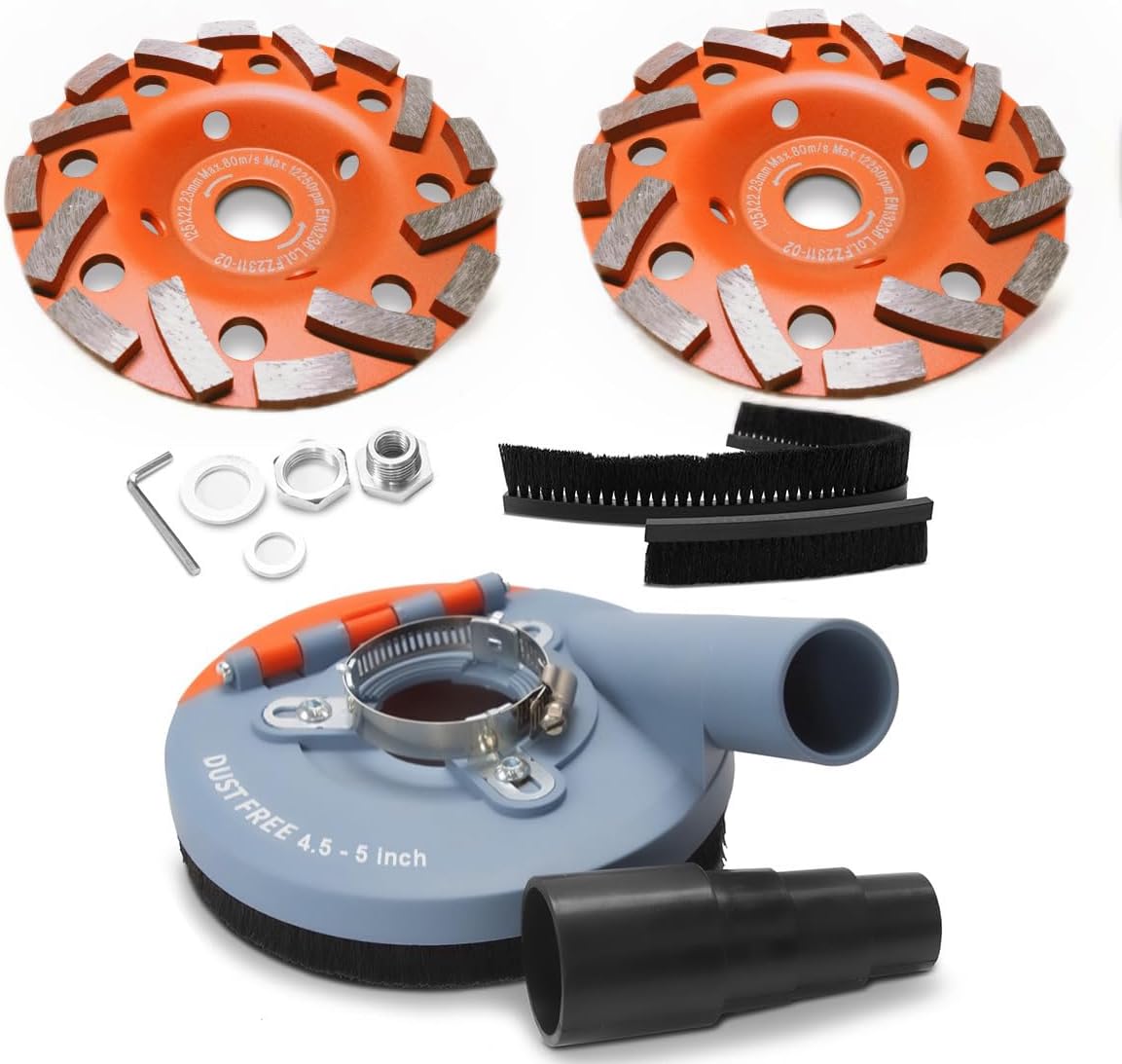 Universal Dust Shroud for Angle Grinder with Diamond Cup Wheels