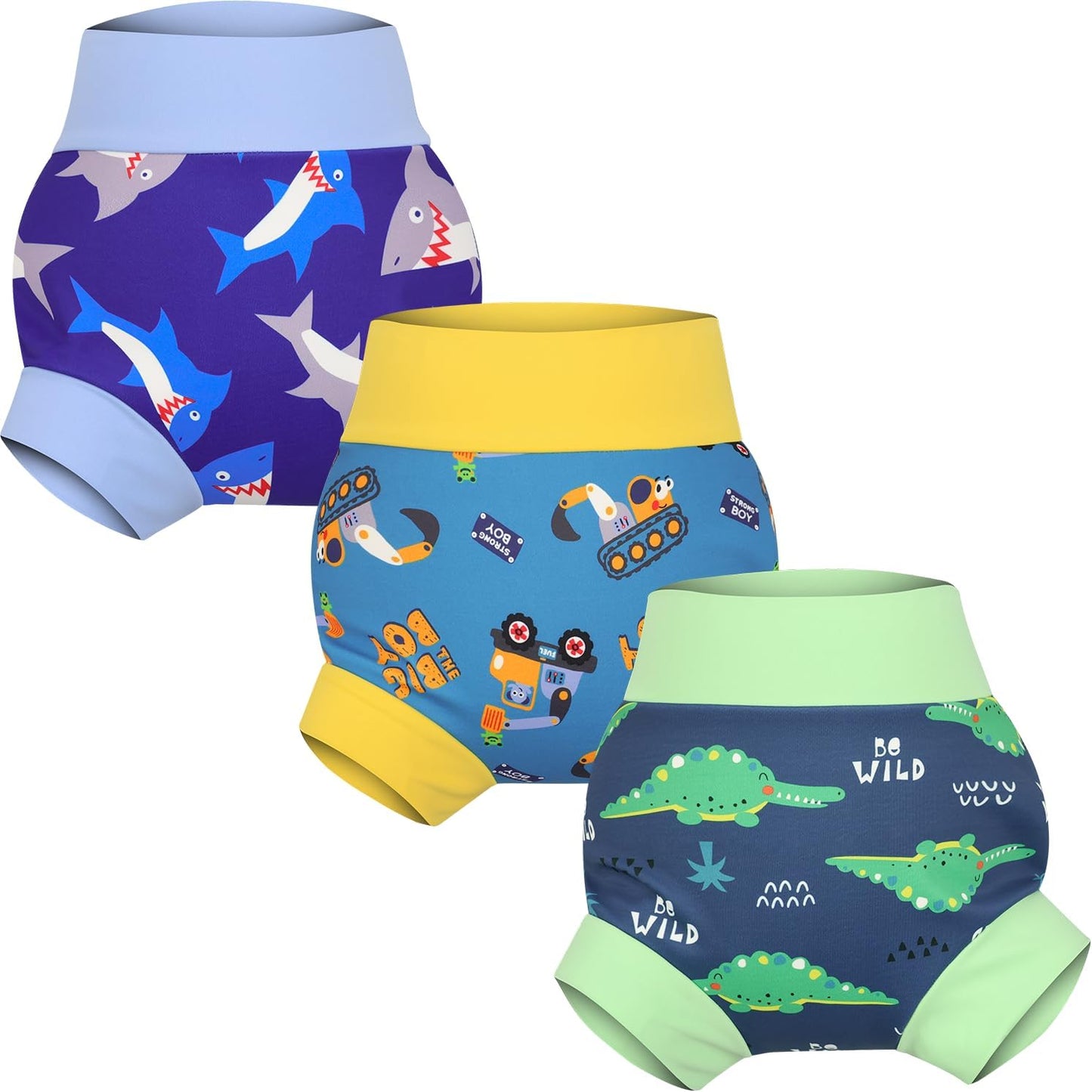 Stay Dry: MooMoo Baby Swim Diapers - Set of 3