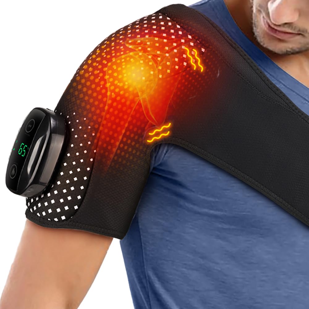 Cordless Heating Shoulder Wrap Massager for Pain Relief