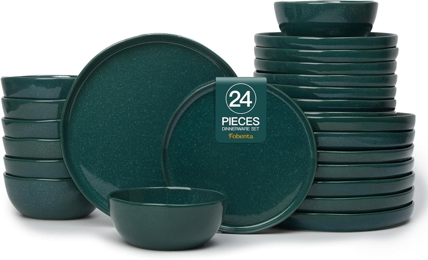 24-Piece Ceramic Dinnerware Set for Elegant Hosting & Harmony