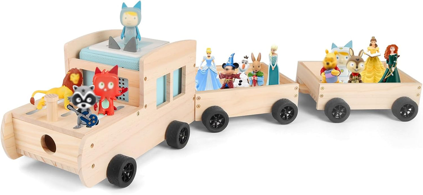 Storage & Play Car for Toniebox - Wooden Trailer Shelf