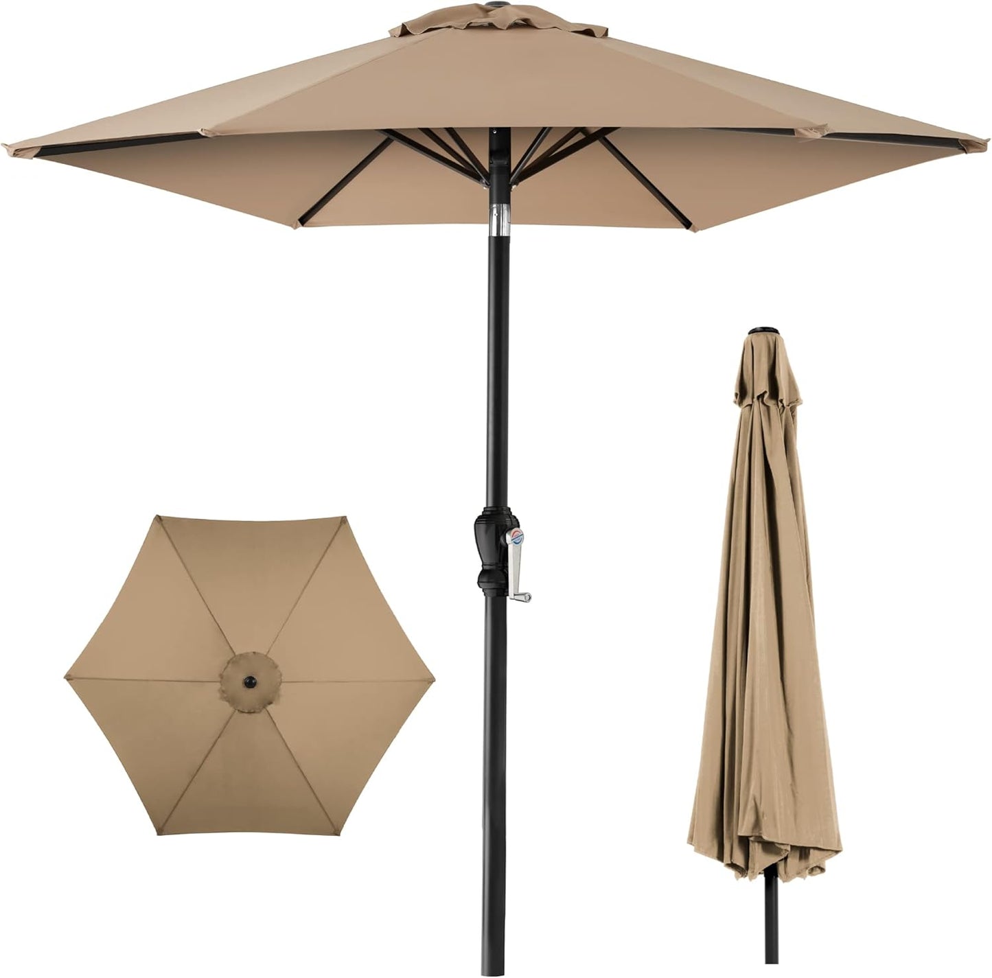 10ft Outdoor Steel Polyester Market Patio Umbrella for Sun