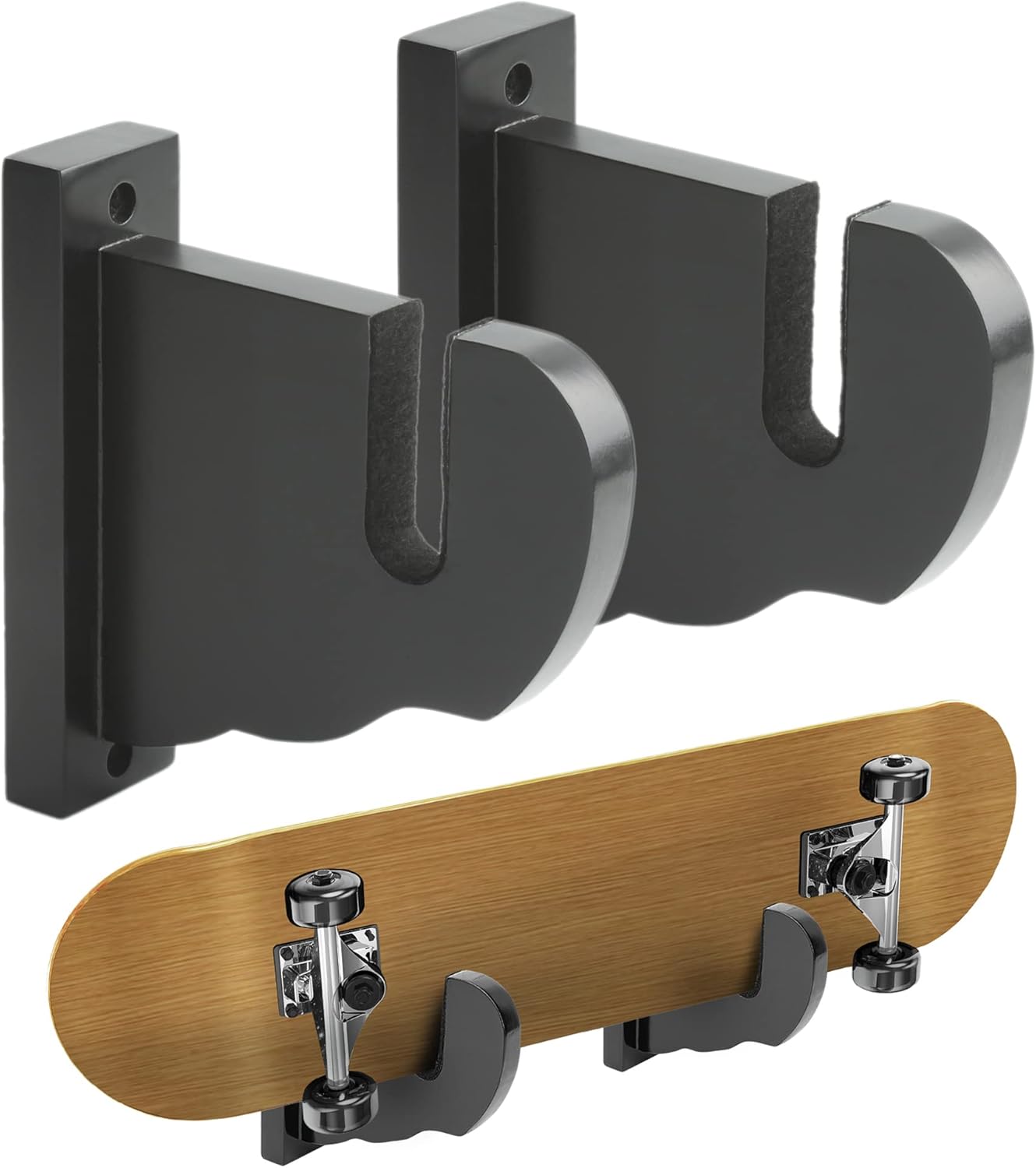 Space-Saving Wall Mount for Skateboards & Snowboards
