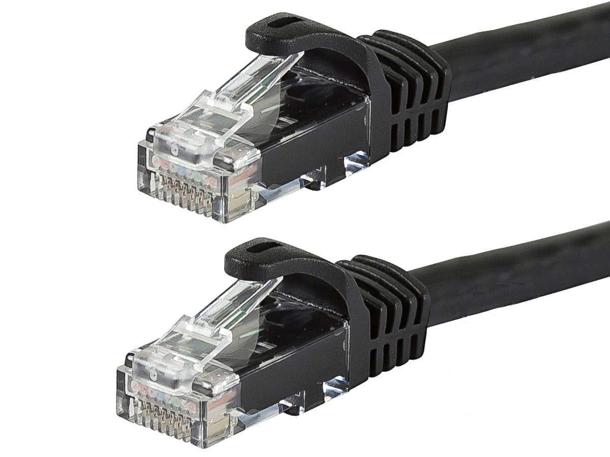 Monoprice Cat6 7ft Black Patch Cable UTP 24AWG 550MHz Ethernet