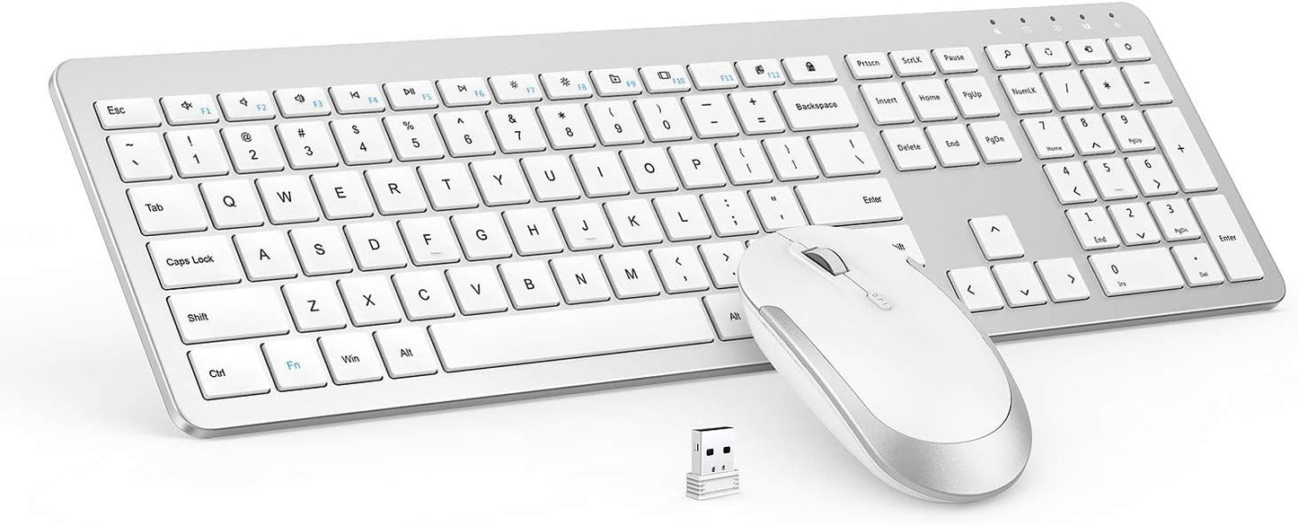 seenda Full Size Wireless Keyboard & Mouse - Stable 2.4G Connection