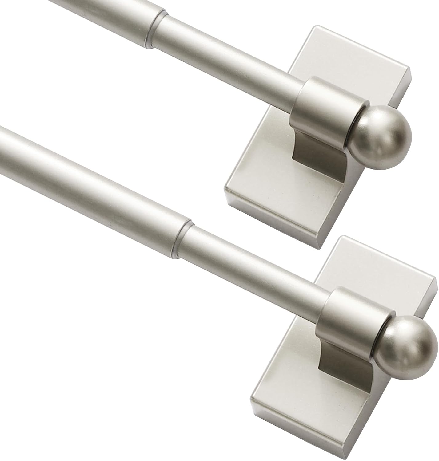 Adjustable Magnetic Cafe Rods - Easy Install for Steel Doors