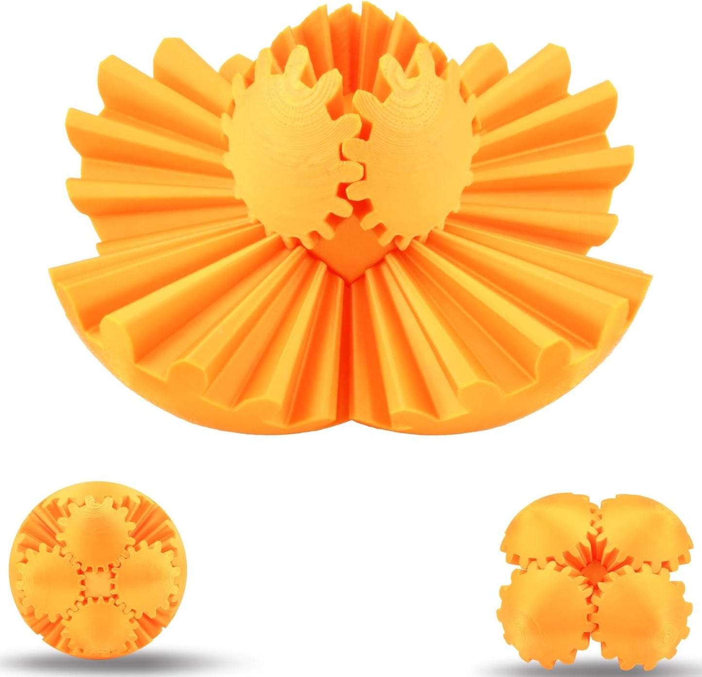 3D Printed Colorful Gear Sphere for Stress Relief