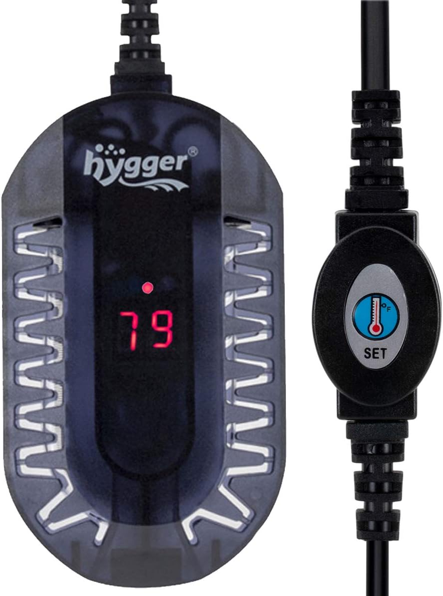 hygger Mini Glass Aquarium Heater - Adjustable LED Display