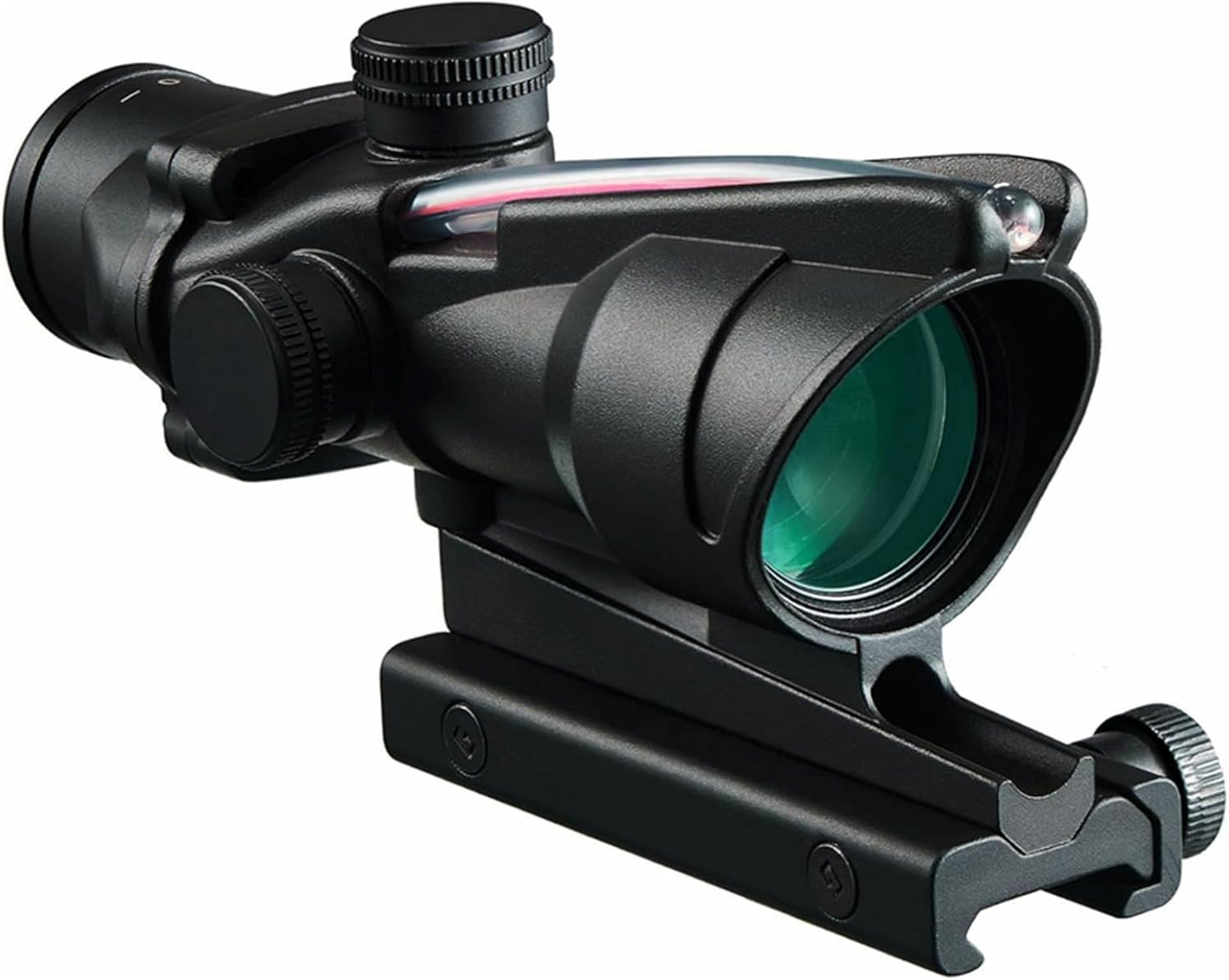 4x32 Prism Scope with Red Fiber Optic for Precision Aiming