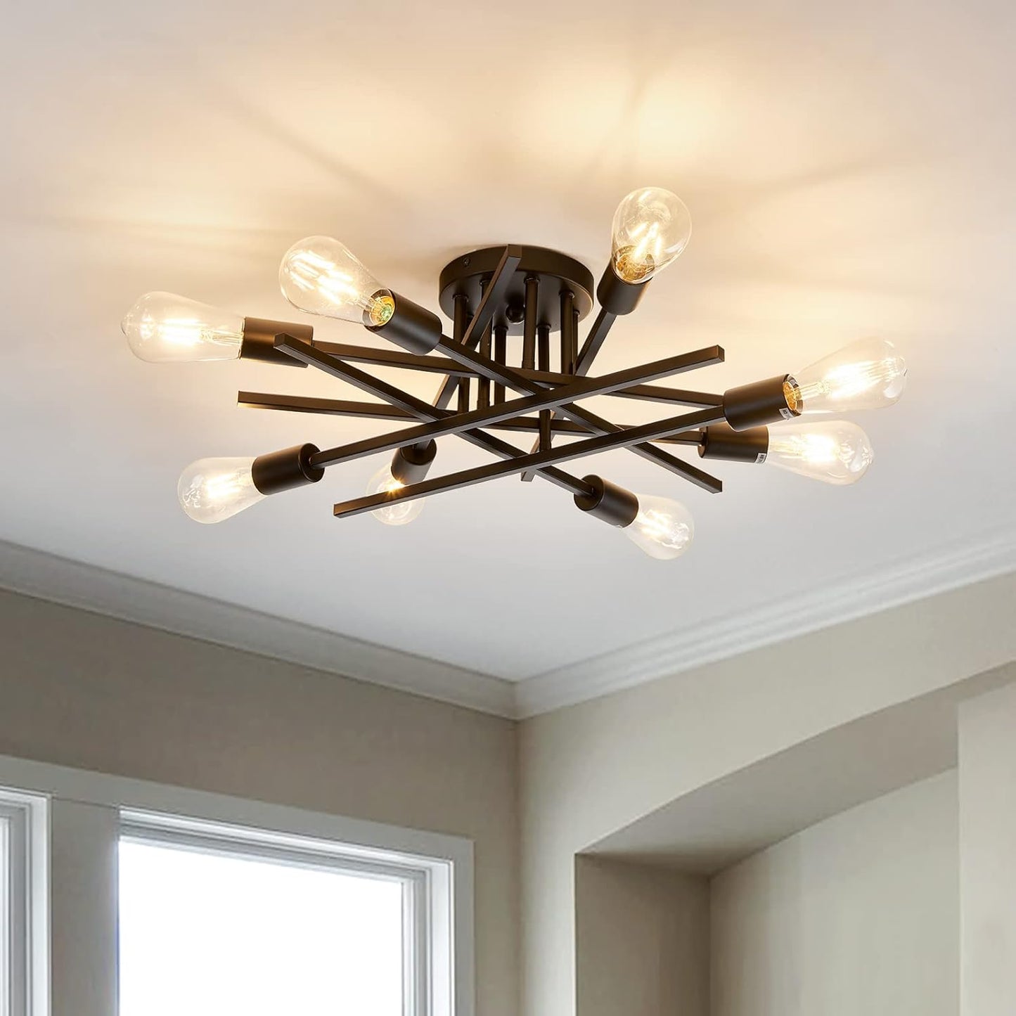 Modern Black Vintage Metal Sputnik Chandelier for Any Room