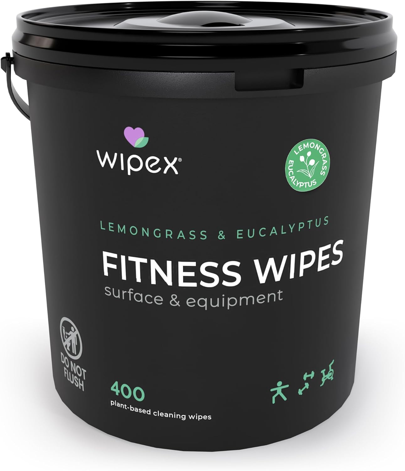 400 Plant-Based Gym Wipes - Lemongrass & Eucalyptus Clean