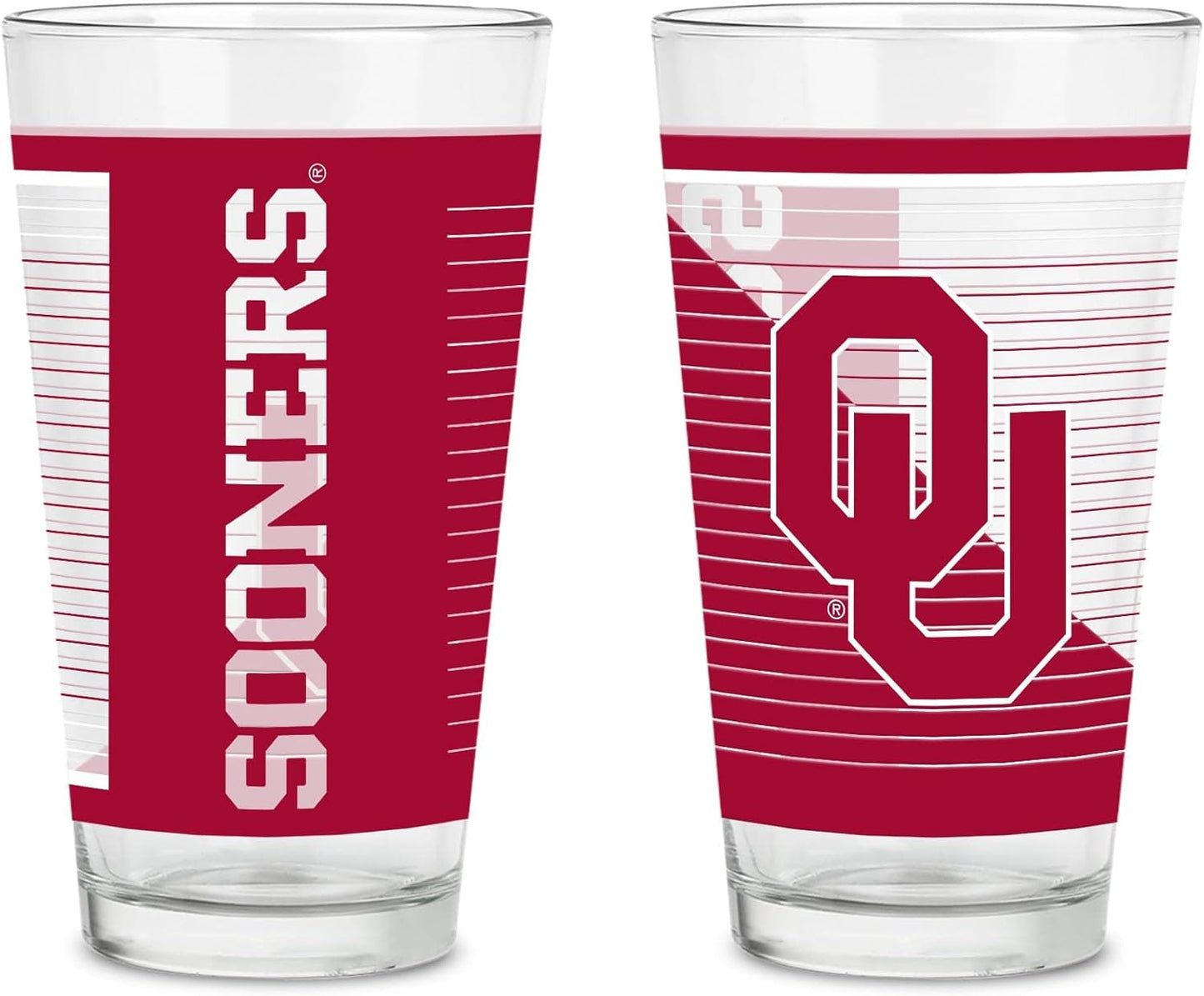Rico Industries NCAA Modern Pint Glass Set for True Fans