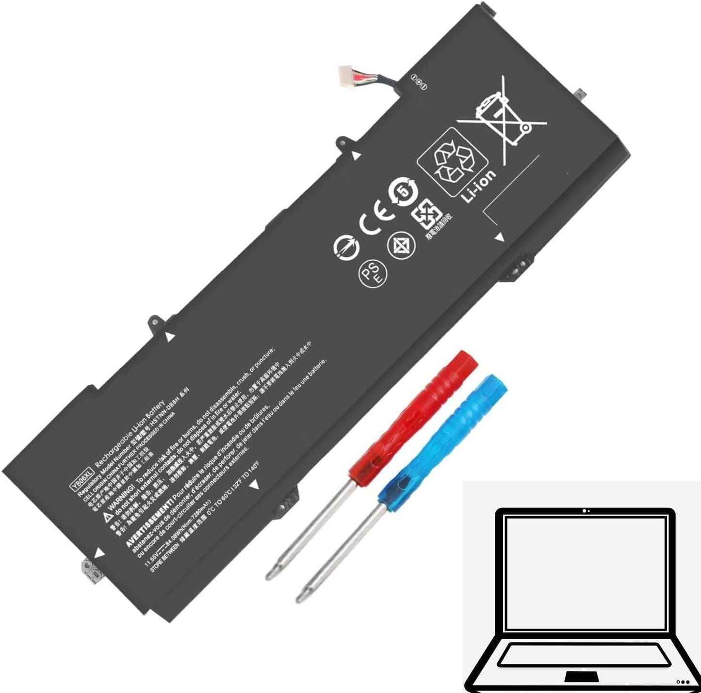 YB06XL Laptop Battery Replacement for HP Spectre X360 Models