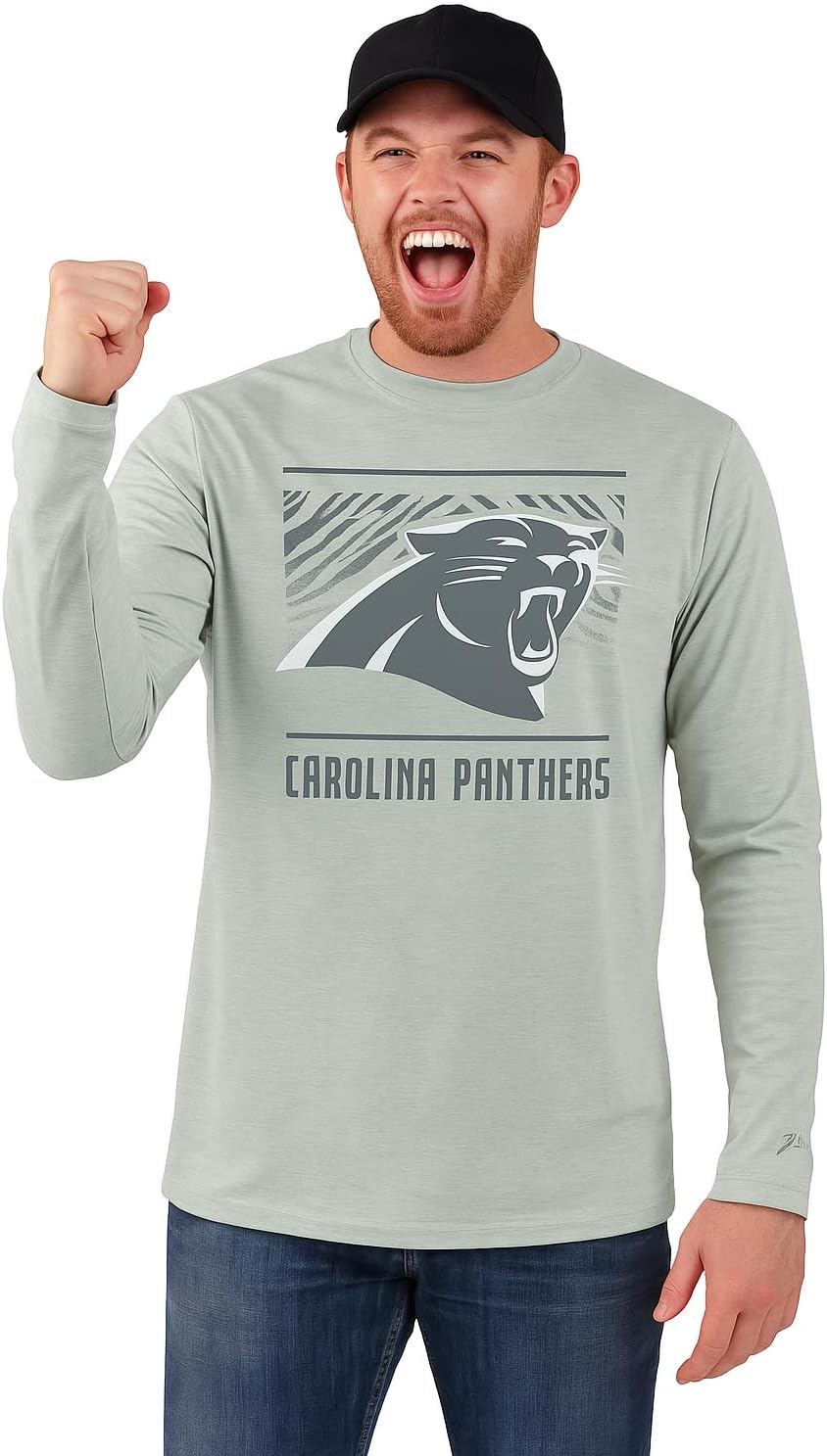 Zubaz NFL Men's Long Sleeve Team Graphic T-Shirt for Fans