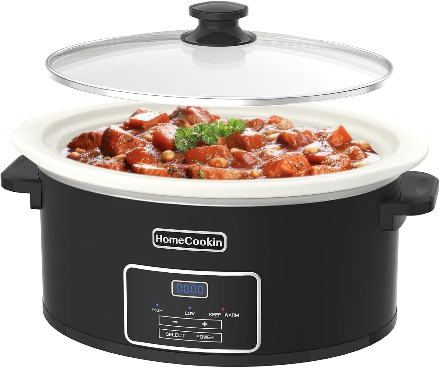 Oval Digital Slow Cooker - 8-Quart Programmable Kitchen Appliance