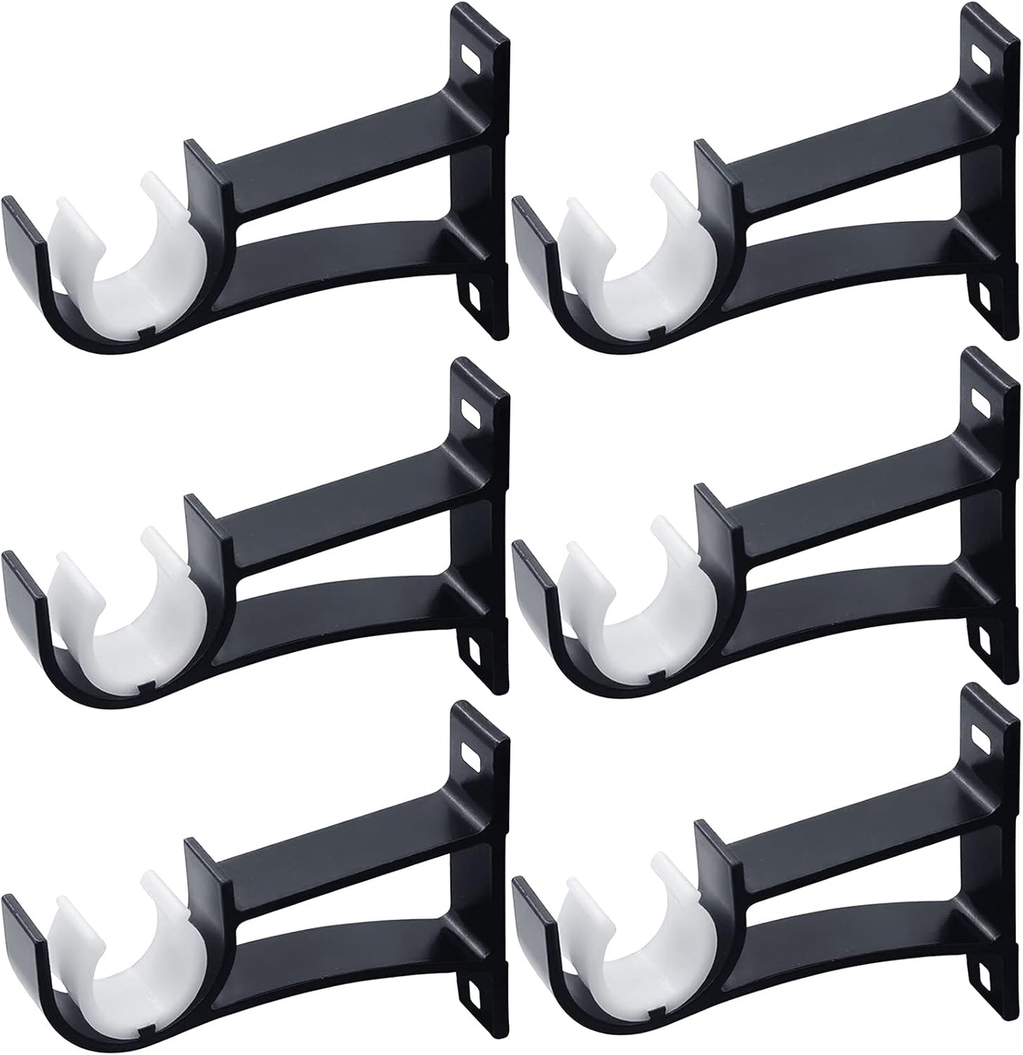 Gudui 6 Pack Heavy Duty Curtain Rod Brackets