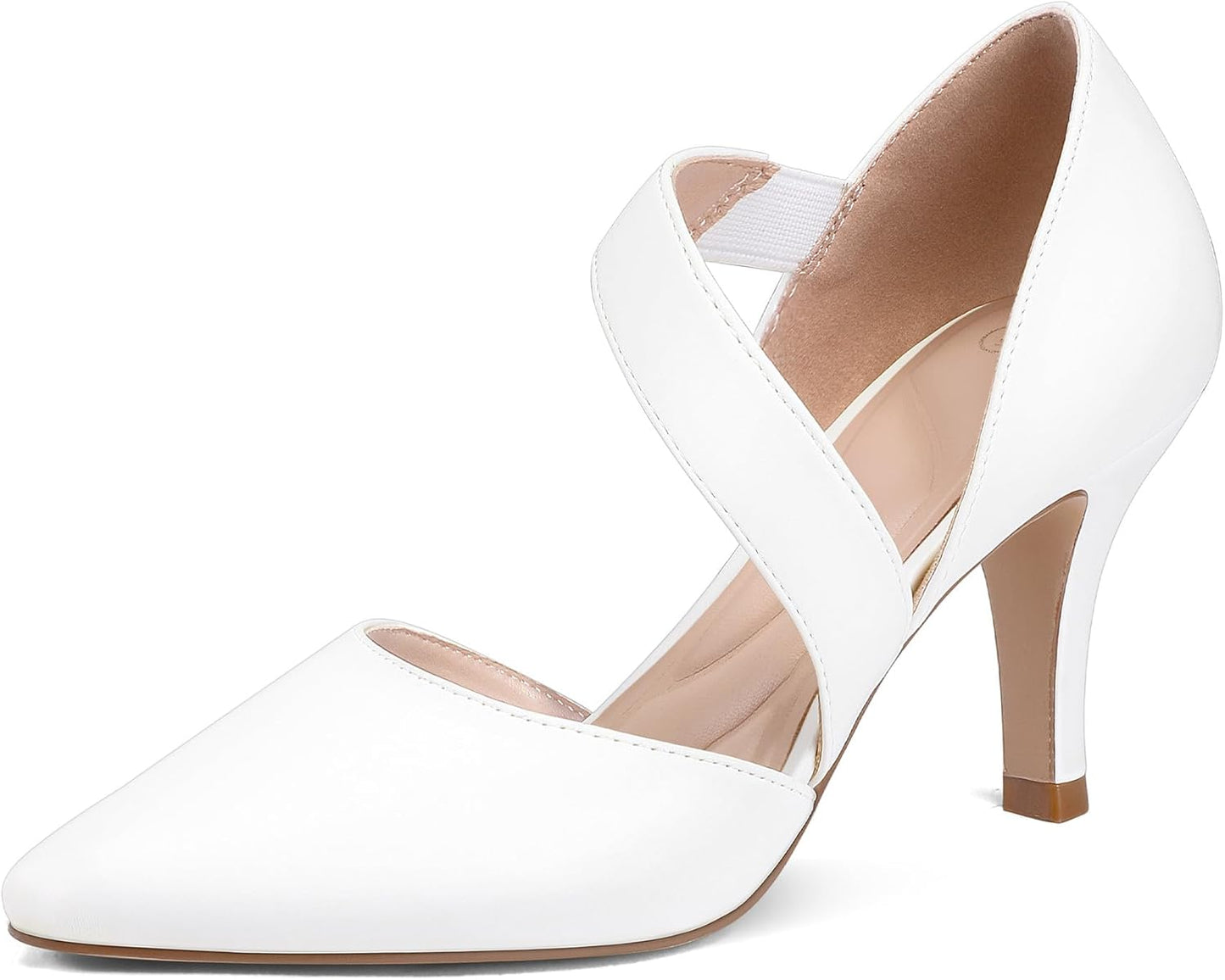mysoft Women's Pointed Toe Low Stiletto Heel Dress Pumps Shoes