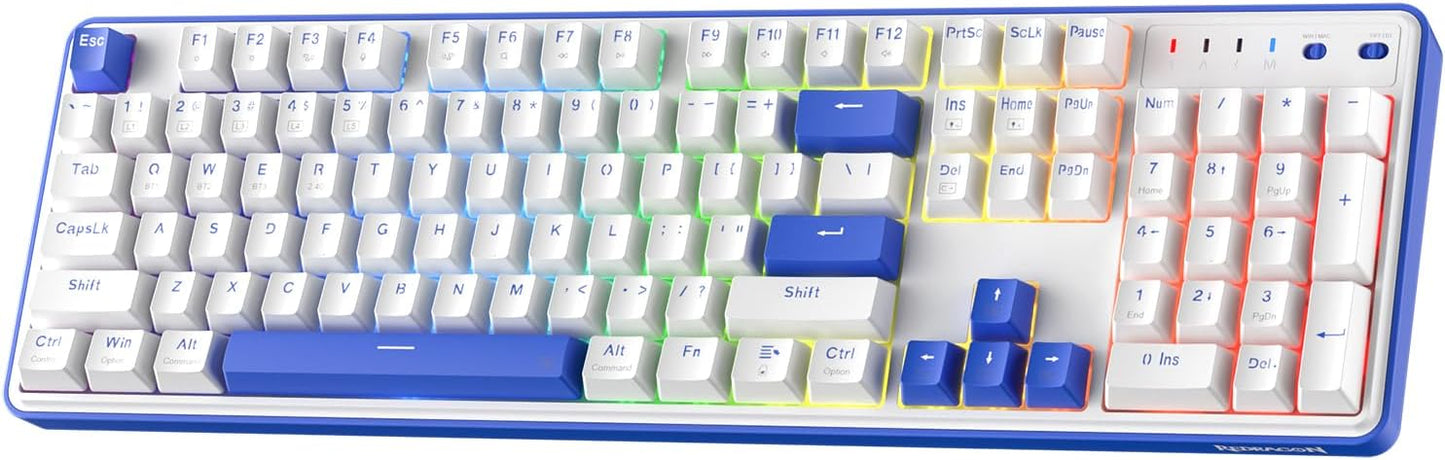Wireless RGB Mechanical Gaming Keyboard, Hot-Swap Socket, Linear Red Switch