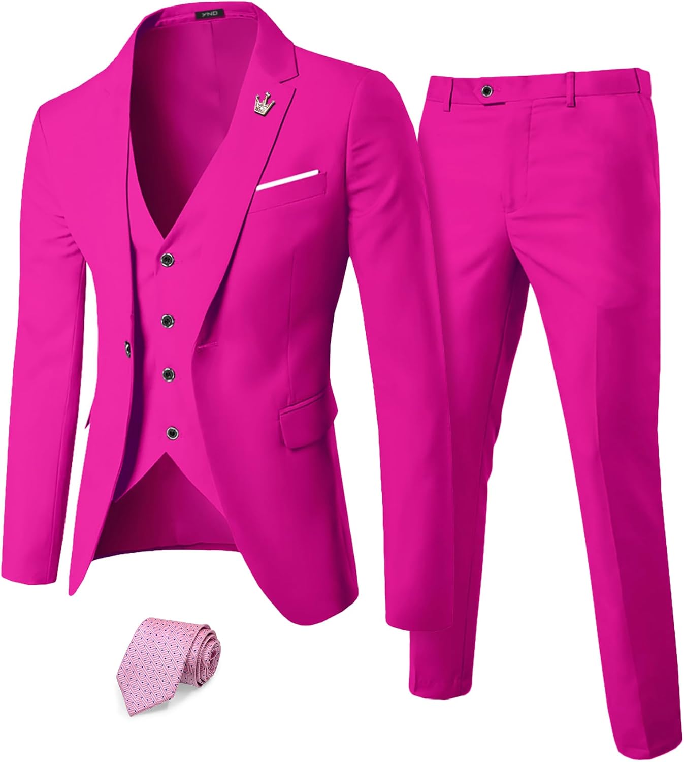 YND Men's Slim Fit 3 Piece Suit Set for Every Occasion