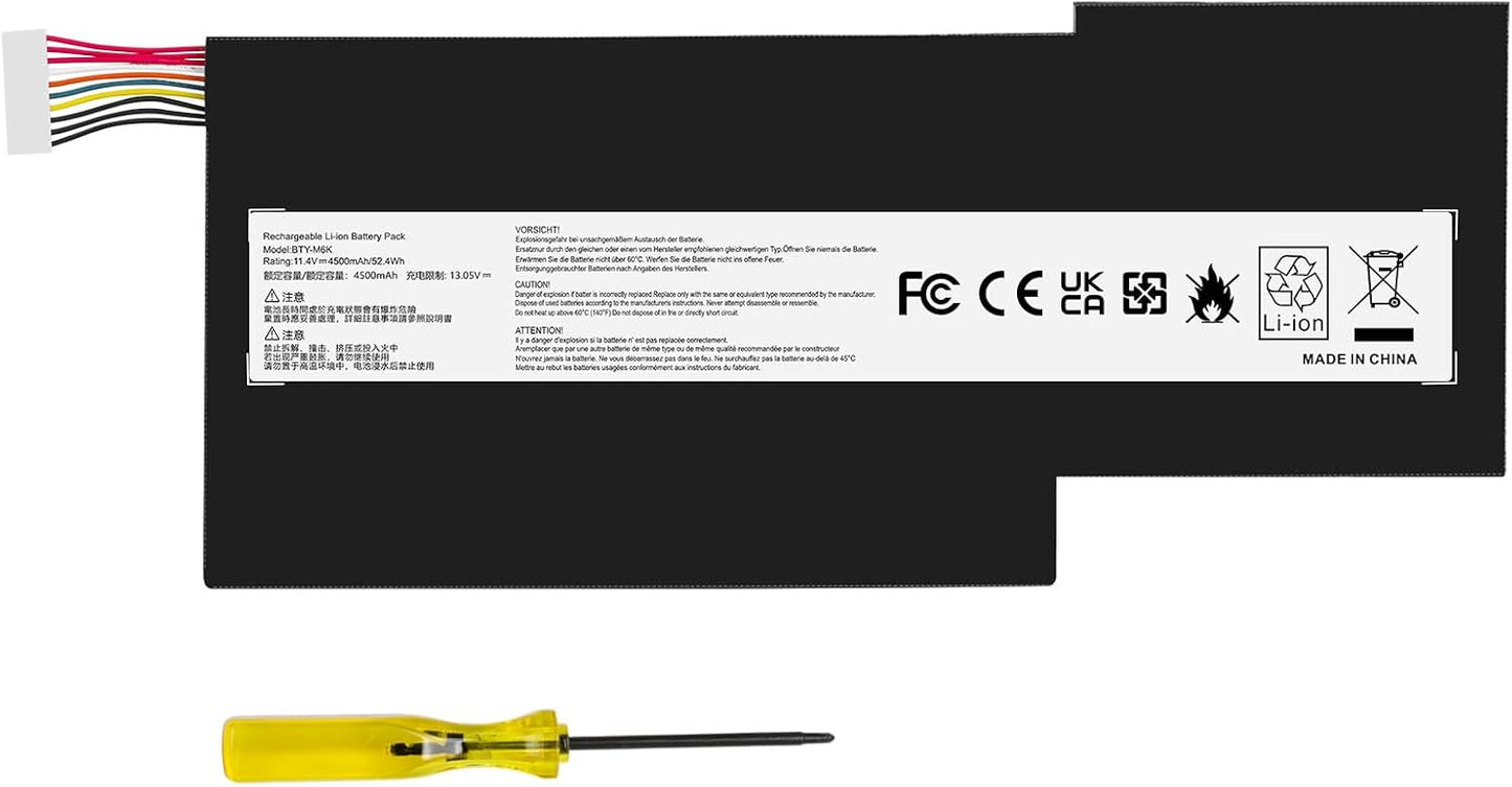 TREE.NB BTY-M6K Laptop Battery for MSI GS63VR and More