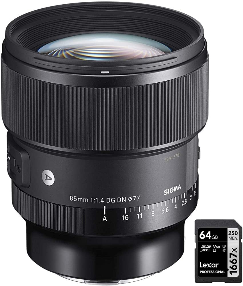 Sigma 85mm F1.4 DG DN Art Lens for Sony E-Mount Cameras Bundle