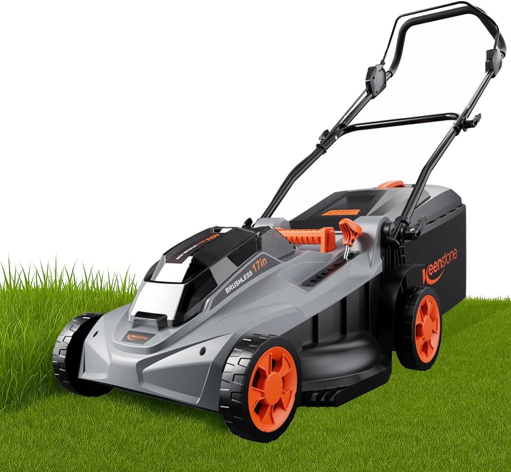 Keenstone Cordless Lawn Mower: Efficient 17-Inch Electric Mower