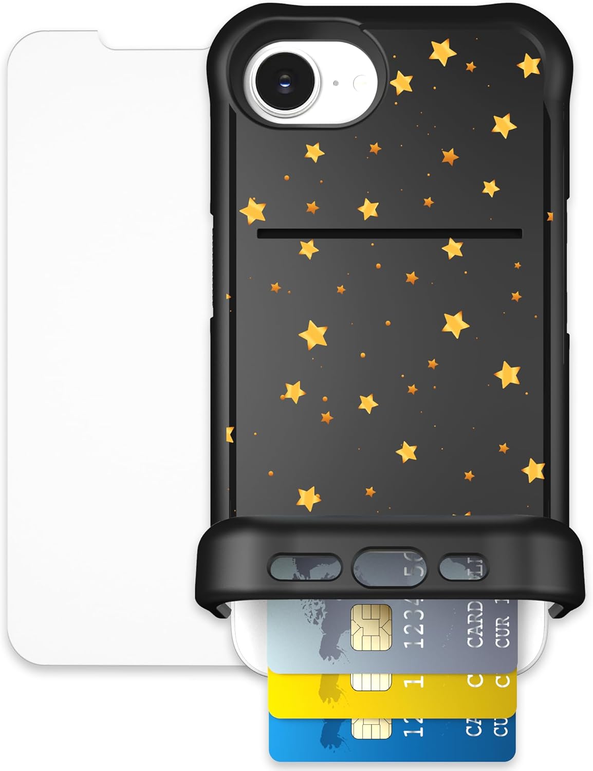 Scooch iPhone 16e Case with Card Holder and Drop Protection