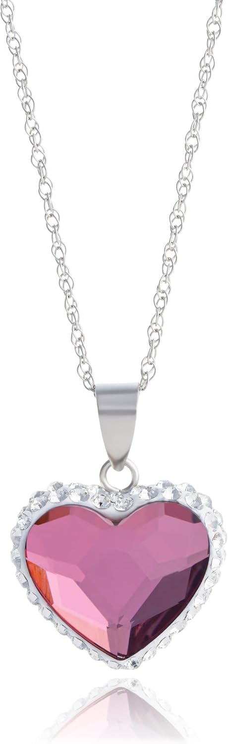 MAX + STONE Sterling Silver Two Tone Heart Pendant Necklace