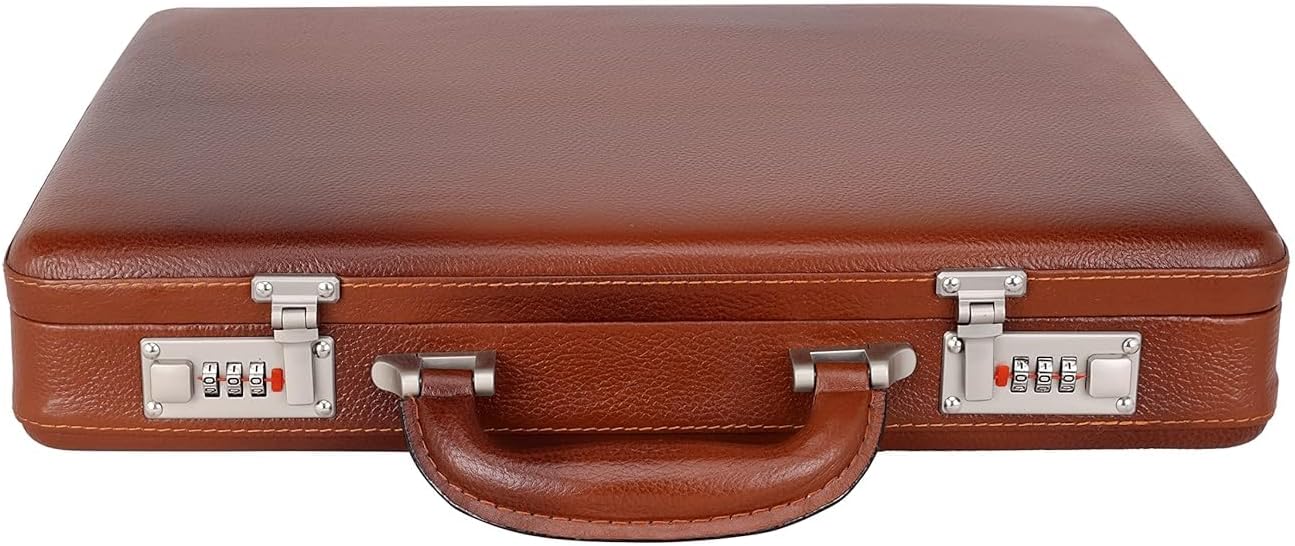 Full Grain Leather Briefcase for Unisex - Durable & Stylish