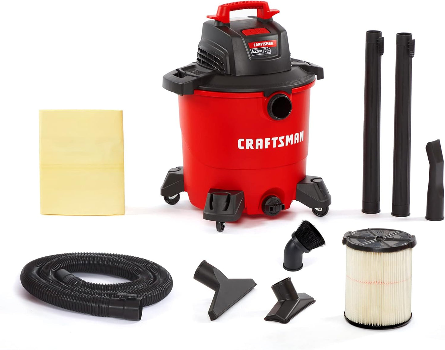CRAFTSMAN 9 Gallon Wet Dry Vac for Home and Garage Cleaning