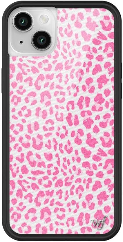 Wildflower iPhone 13/14 Case - Pink Meow Cheetah Print Design