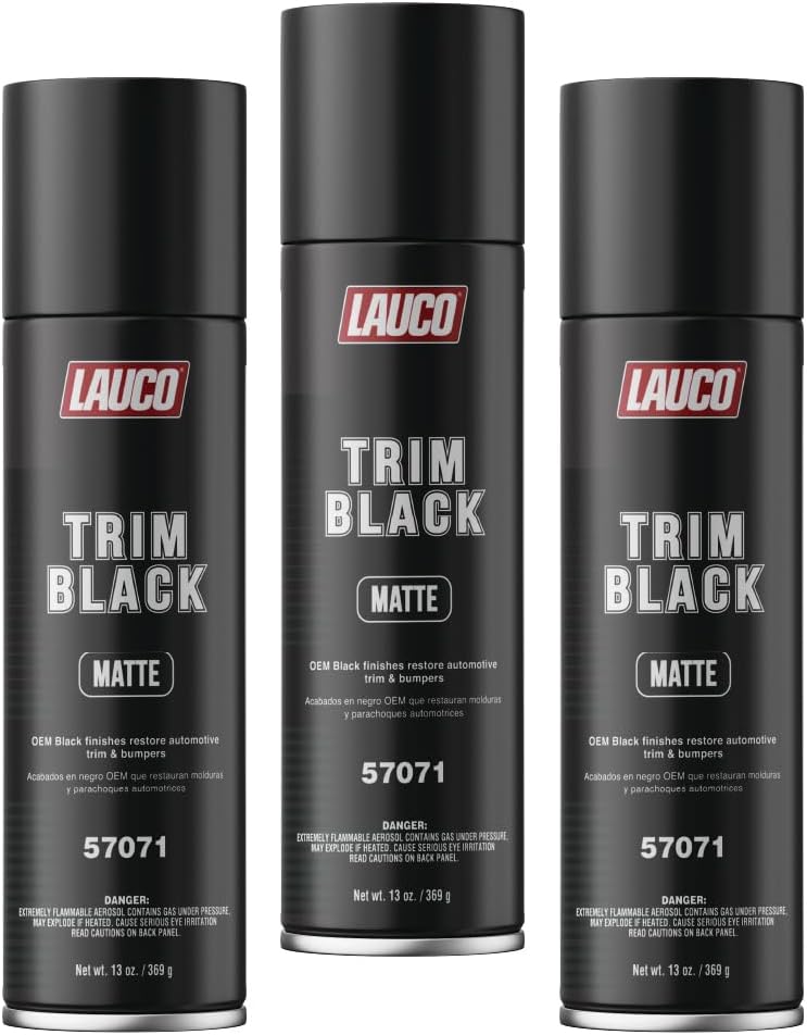 LAUCO Trim Black Matte Automotive Spray Paint for Car Parts