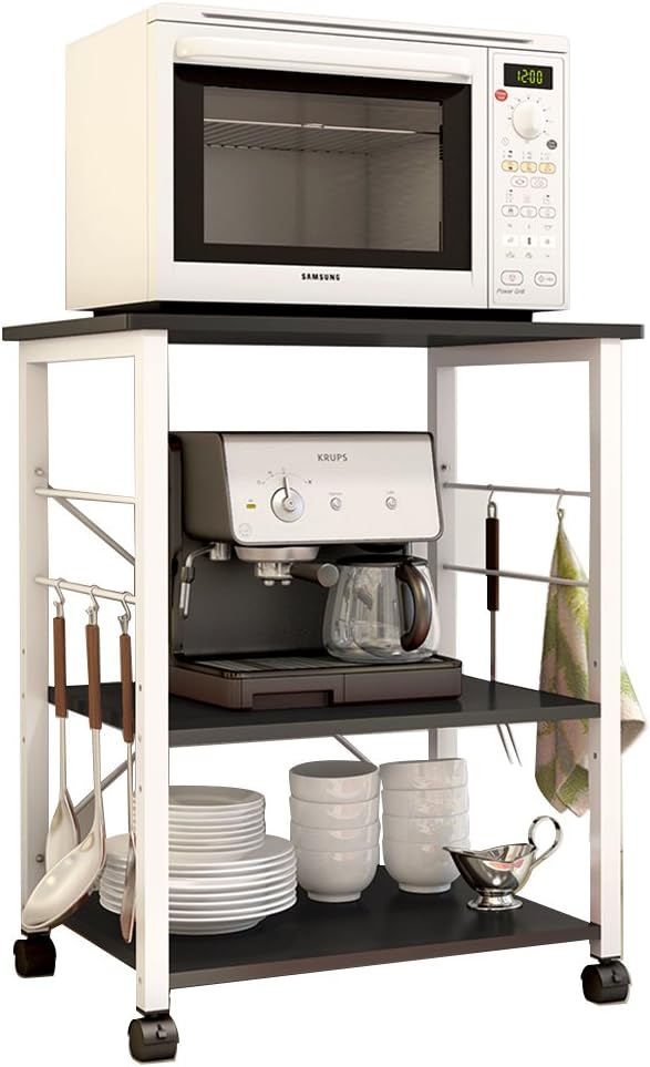 Soges 3-Tier Baker's Rack with Storage, Mobile & Stylish!