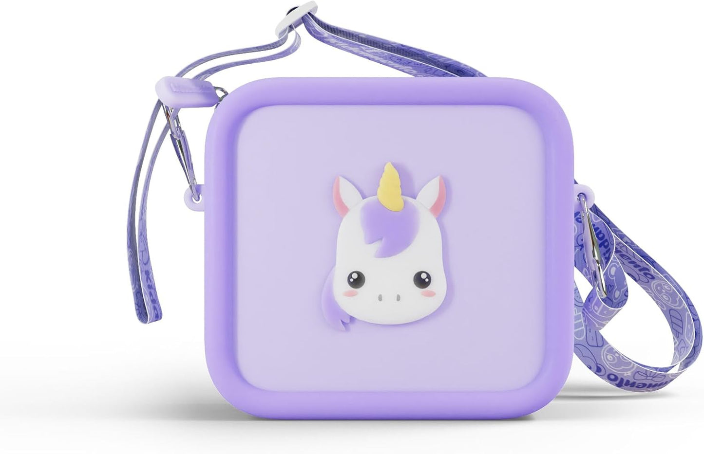 Kidamento Soft Silicone Camera Case for Kids - Purple Unicorn