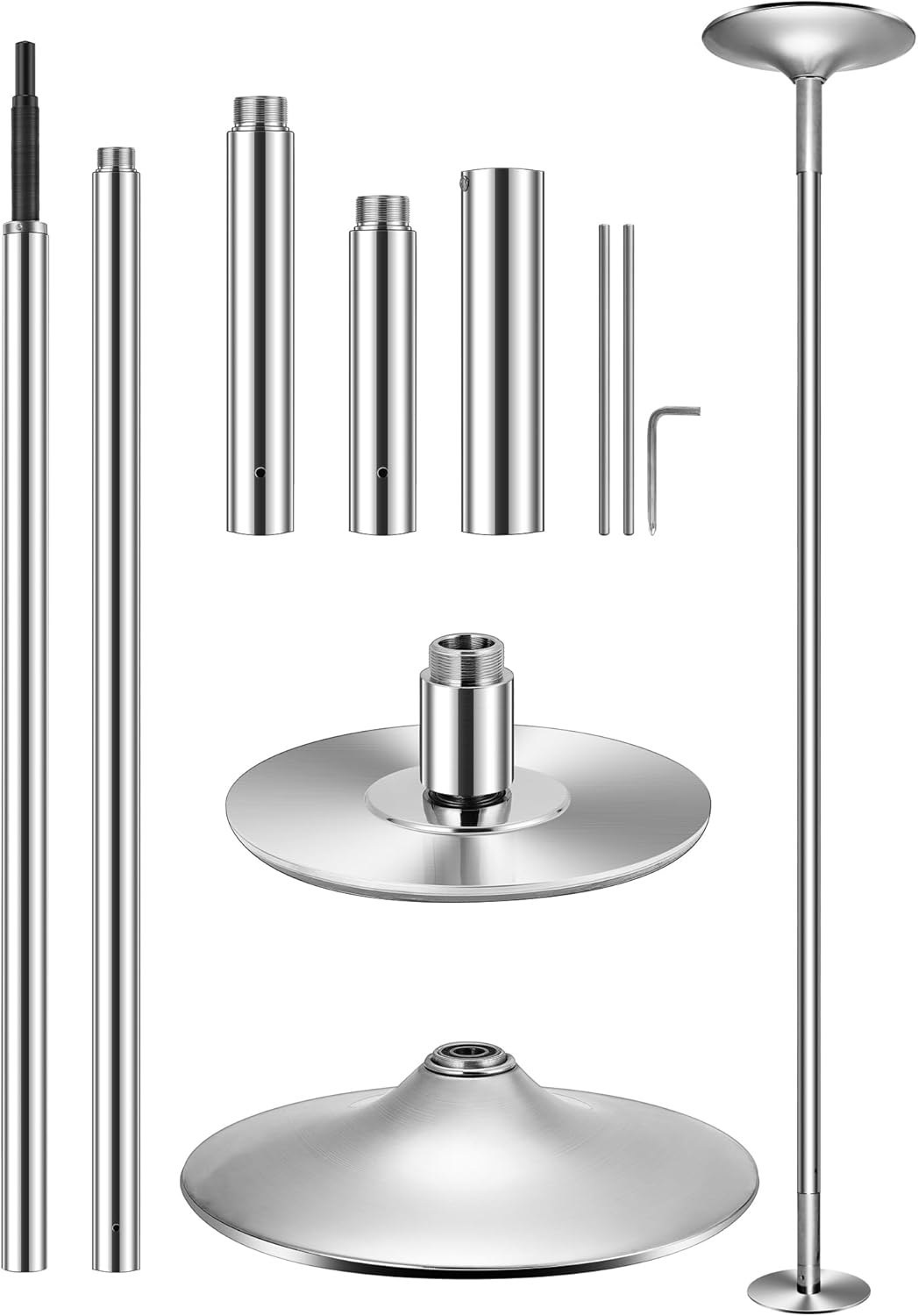 VIVOHOME Professional Spinning Dancing Pole for Home Fitness