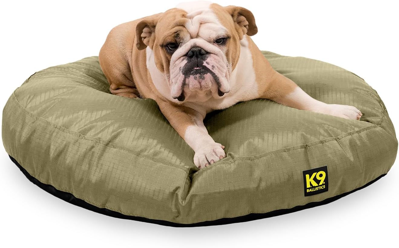 K9 Ballistics Tough Round Nesting Pillow Dog Bed for Comfort