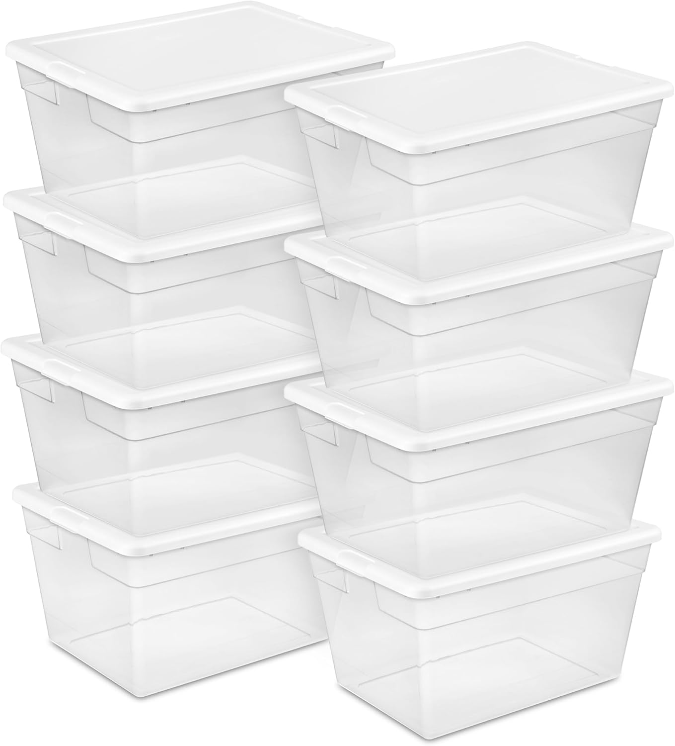 Sterilite 8-Pack 56 Quart Storage Box for Home Organization