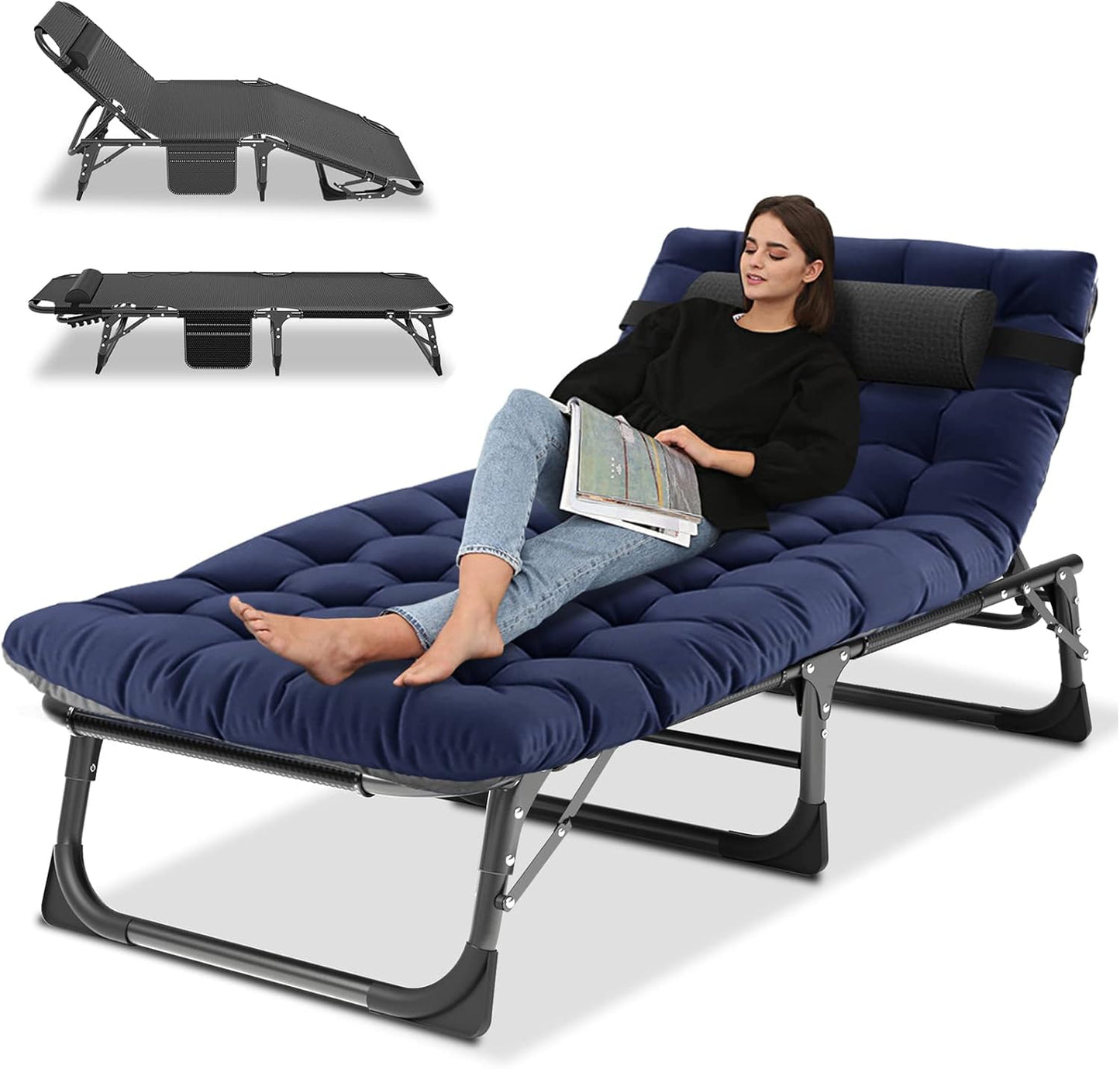 Portable Folding Camping Cot for Outdoor Relaxation and Comfort